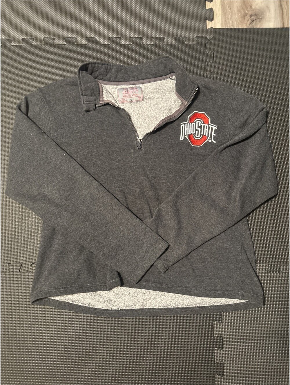 Ohio State Buckeyes Sweatshirt Women’s Size Small Gray Quarter Zip Long Sleeve